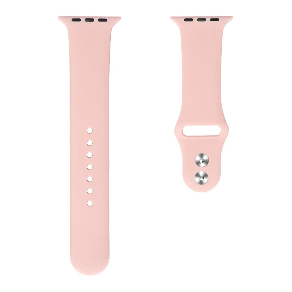 BStrap Soft Silicone remienok na Apple Watch 38/40/41mm Pink Sand