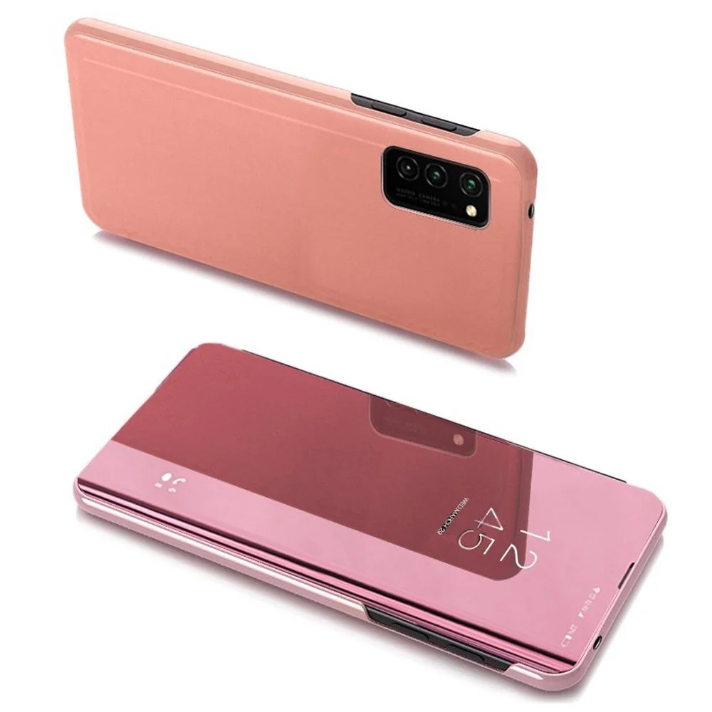 MG Clear View knižkové puzdro na Samsung Galaxy A03s, ružové