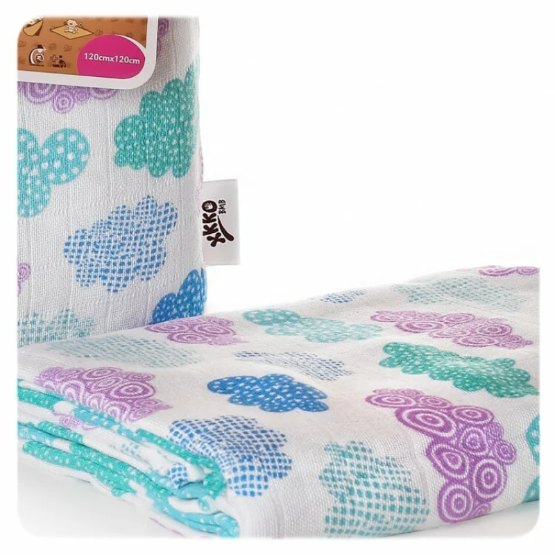 XKKO BMB zavinovačka - osuška, 120x120 Magenta Circles