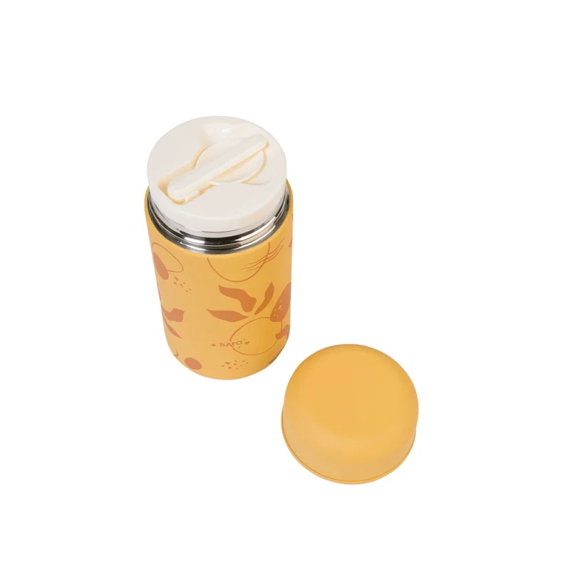 Saro Baby nerezová termoska na jedlo 500ml Mustard