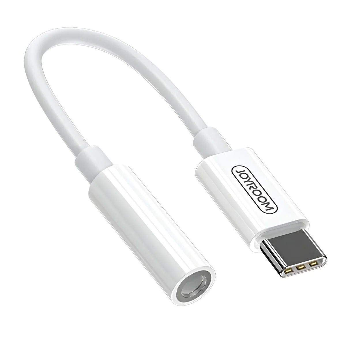 Adaptér 3,5 mm Mini Jack - USB Type-C - Biela