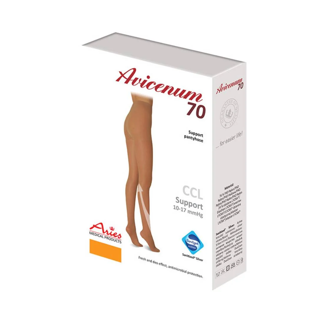 AVICENUM 70 DEN pančuchové nohavice telové - 8030 - Veľkosť XL - Malý klinok