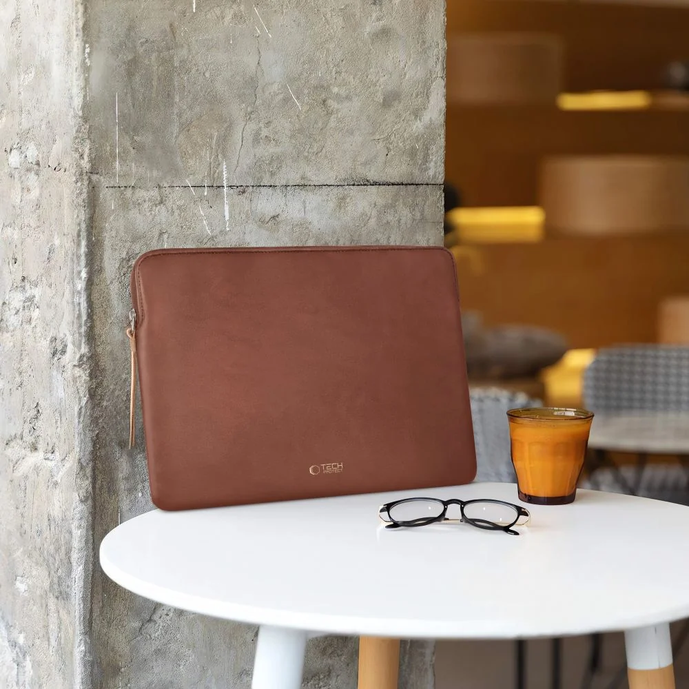 Tech-Protect Fleece obal na notebook 15-16'', hnedý