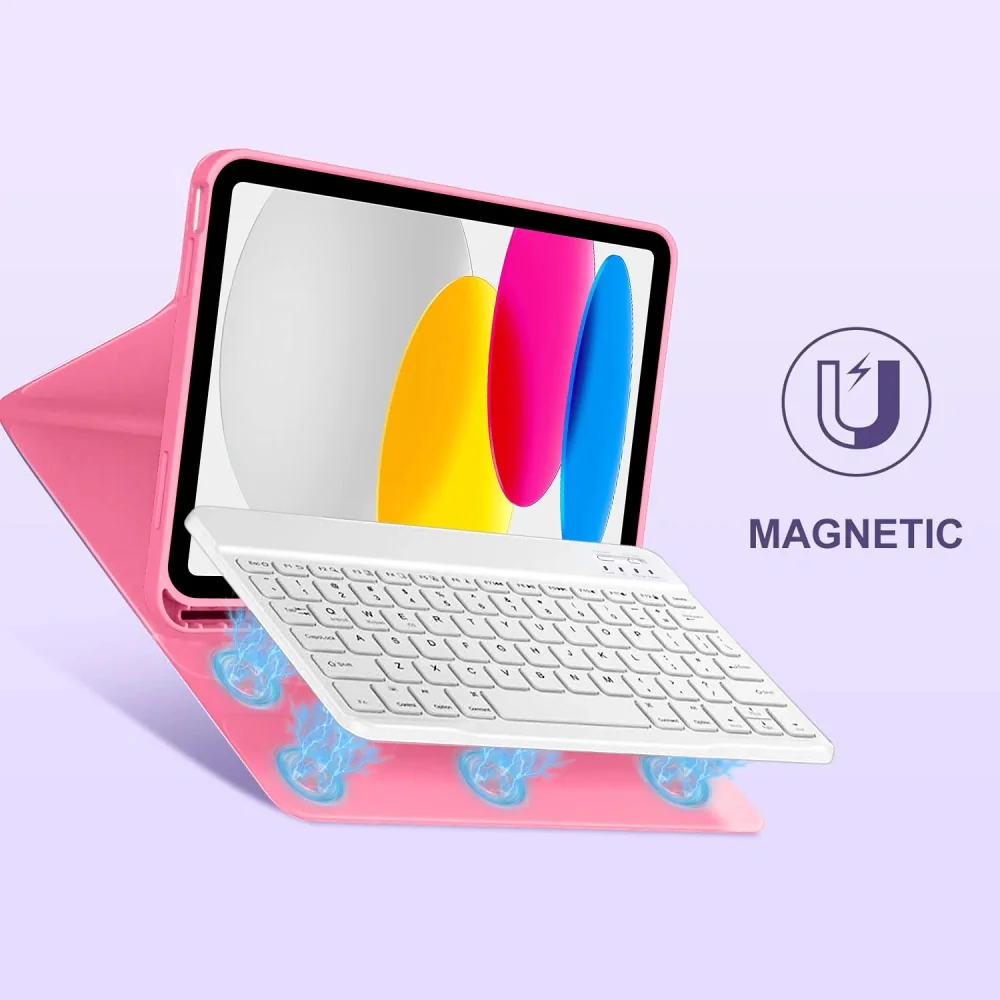 Tech-Protect SC Pen Keyboard puzdro s klávesnicou na iPad 10.9'' 10gen 2022 / 11'' 11gen 2025, ružové 2022 / 11'' 11gen 2025, ružové