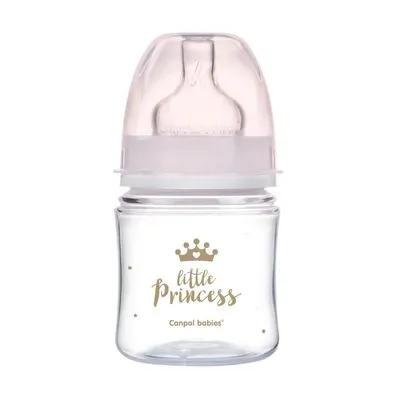 Dojčenská antikoliková fľaša široká EasyStart  ROYAL BABY ružová