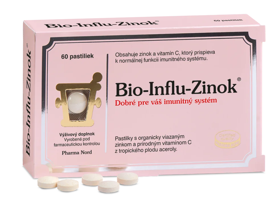 PHARMA NORD BIO-INFLU-ZINOK 1×60 ks, výživový doplnok