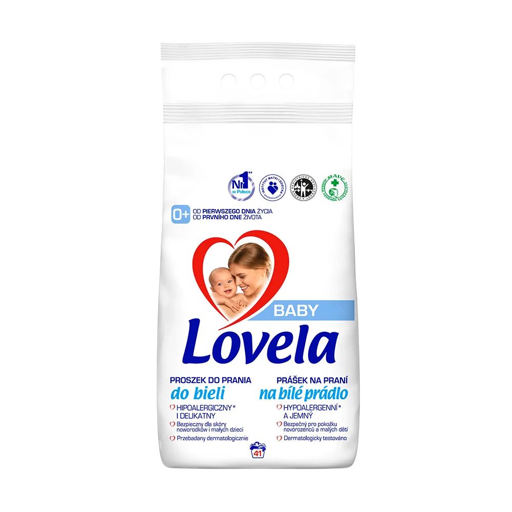 Lovela Baby prášok na biele prádlo / 41 pracích dávok 4100 g