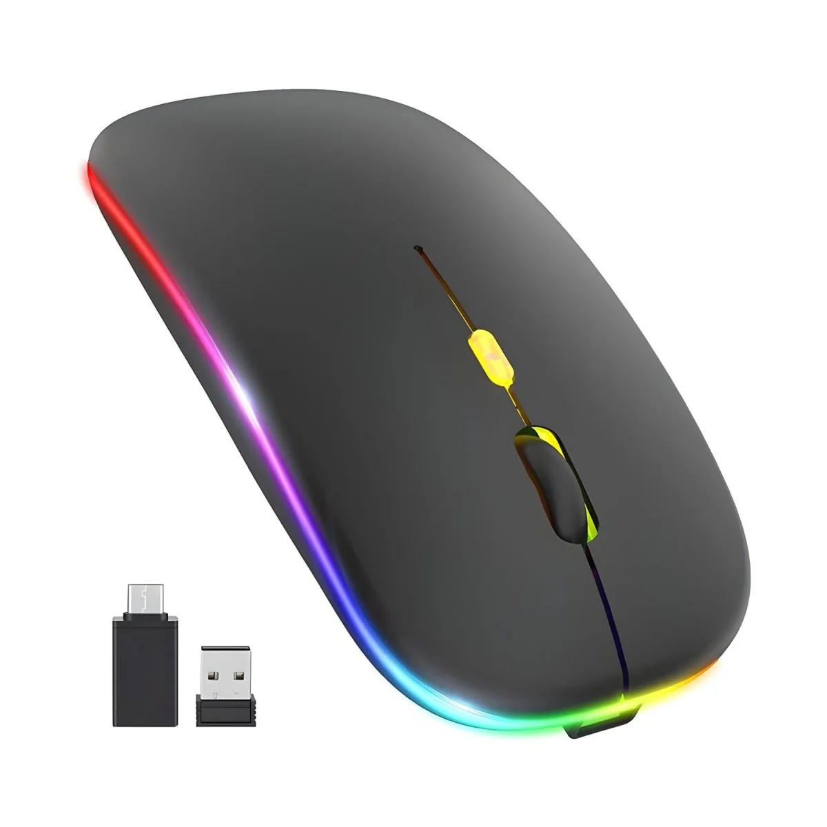 Bezdrôtová myš s RGB podsvietením 1600 DPI, Bluetooth 5.2