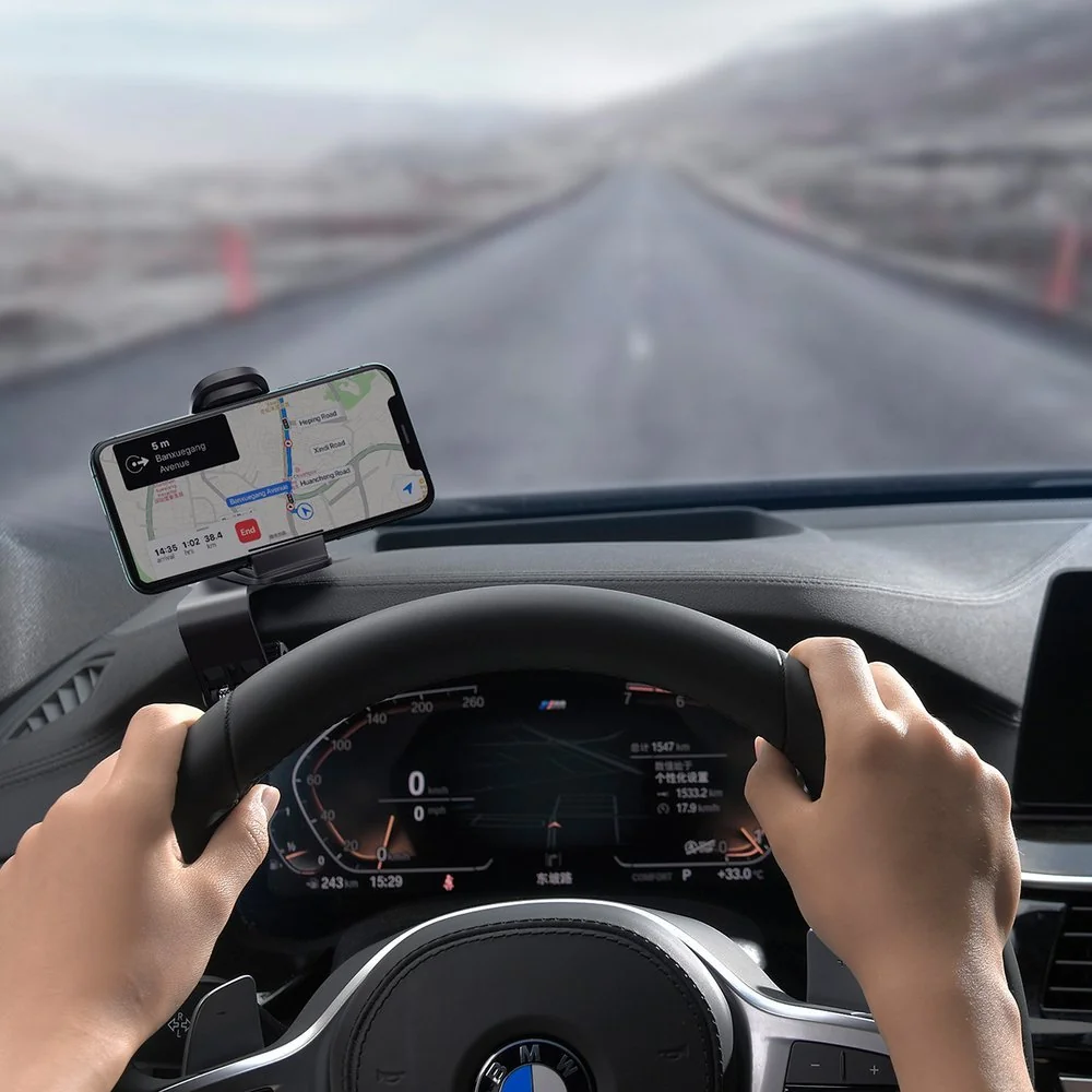 Baseus Big Mouth držiak na mobil do auta, čierny