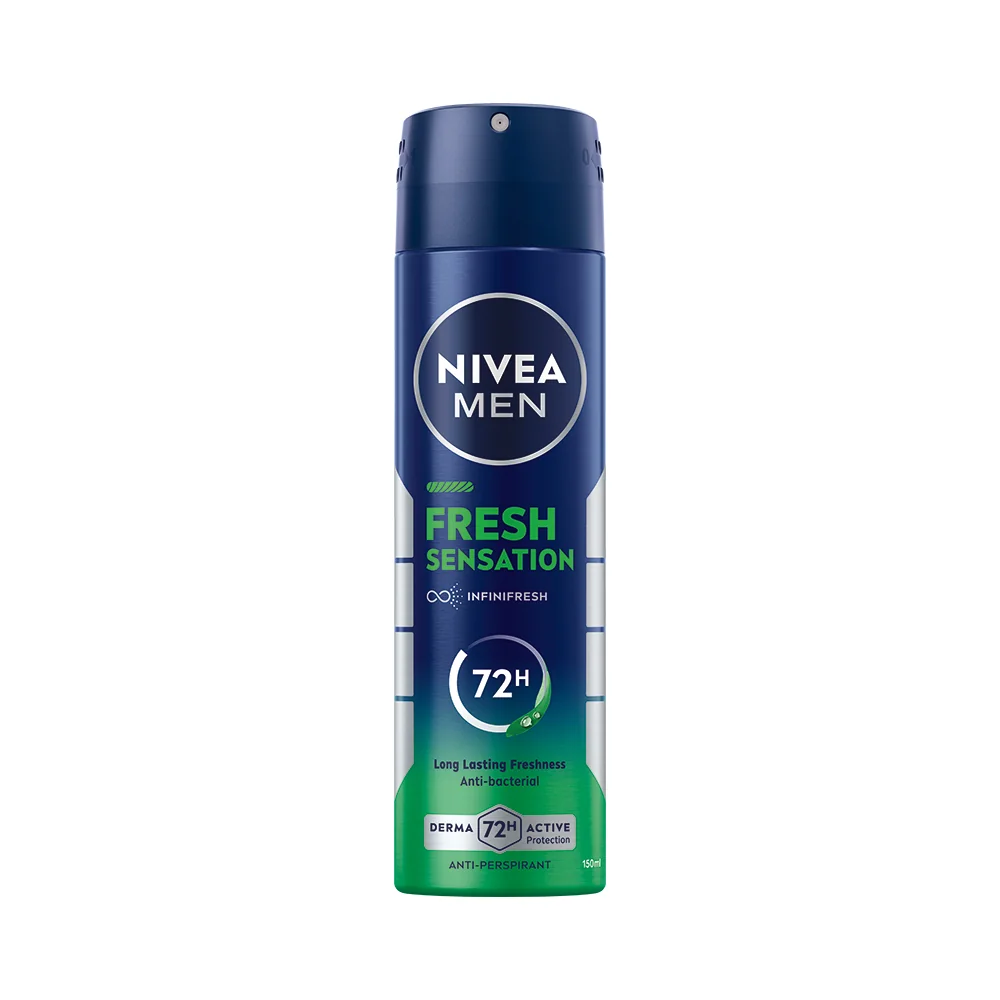 Nivea Men Sprej Sensation Fresh 1×150 ml, pánsky antiperspirant v spreji