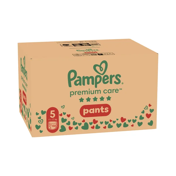 Pampers Premium Care plienkové nohavičky veľkosť 5 102 ks