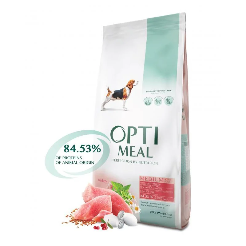 OPTIMEAL™ Superpremium pre dospelých psov stredných plemien - morka 20 kg (8149)