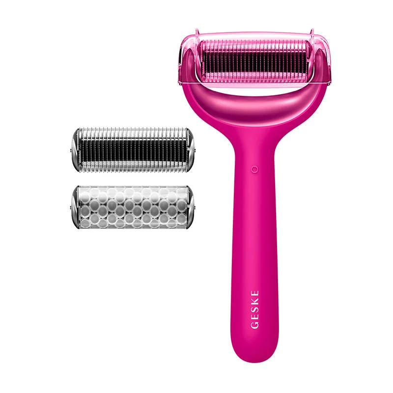 Geske MicroNeedle 8in1 smart valček na tvár a telo, ružový
