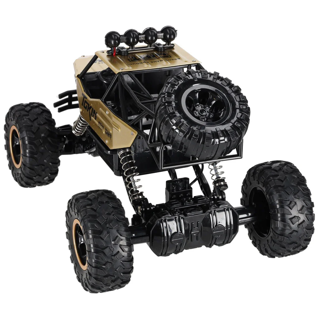 RC terénne auto 4x4 crawler s kovovou karosériou – zlaté