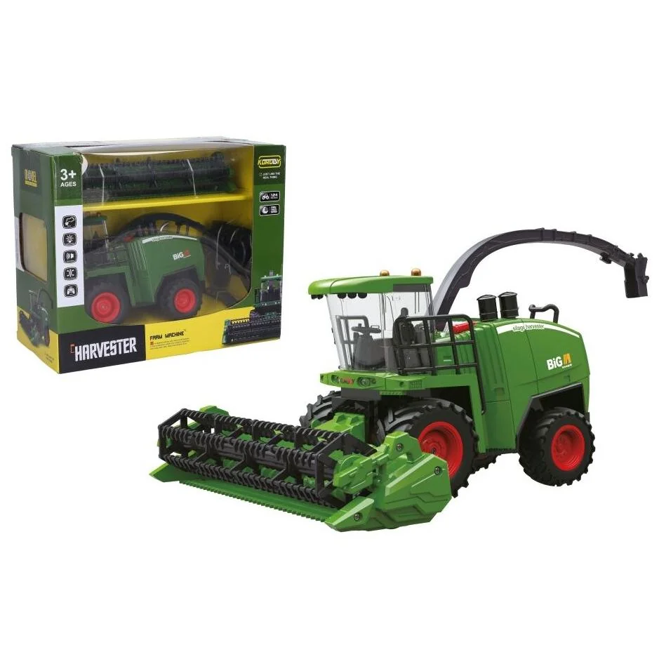 Kombajn na obilie dymiaci RC na diaľkové ovládanie 28 cm