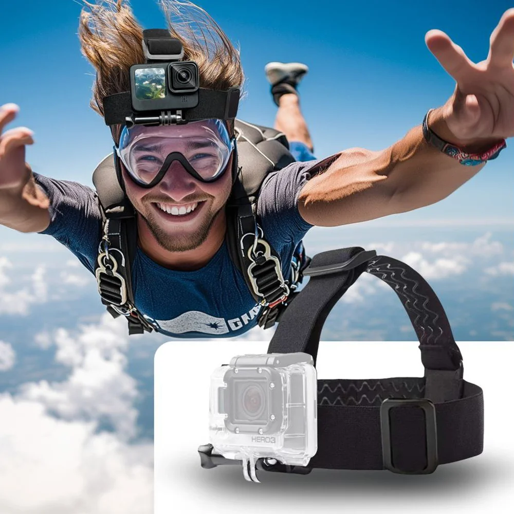 Tech-Protect GA100 držiak na hlavu pre športové kamery GoPro / DJI, čierny erny