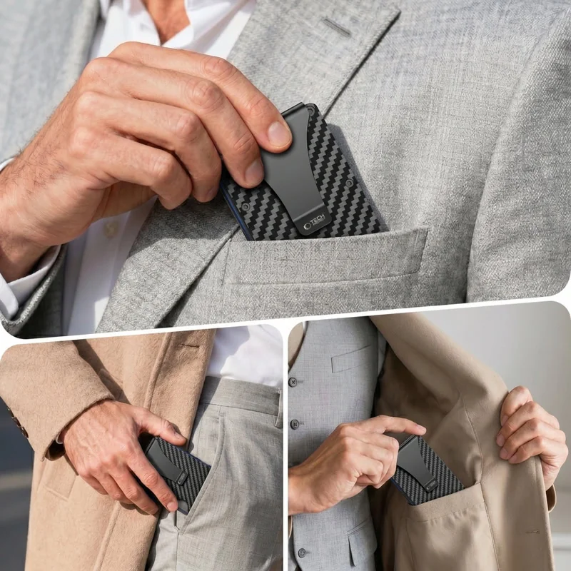 Tech-Protect Thord RFID obal na karty, carbon