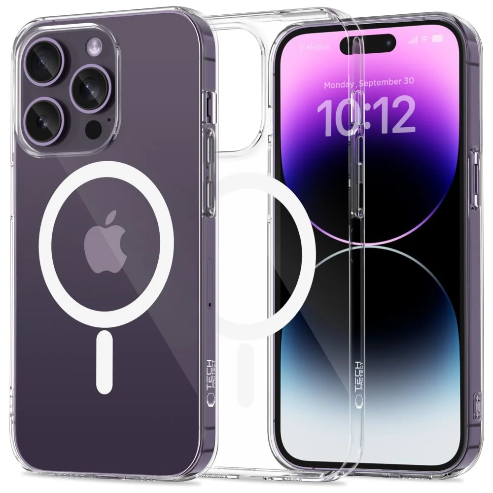 Tech-Protect FlexAir MagSafe kryt na iPhone 14 Pro Max, priesvitný