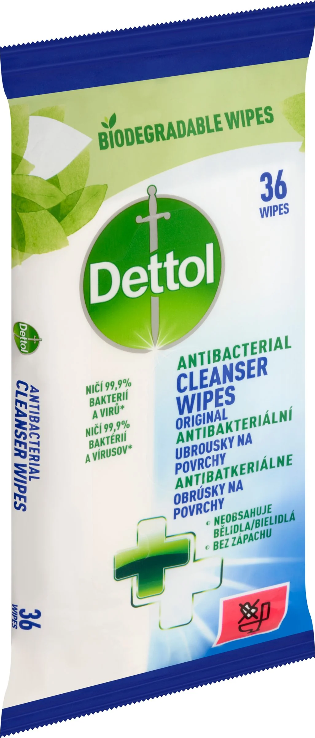 DETTOL Antibakteriální ubrousky na povrchy 36 ks