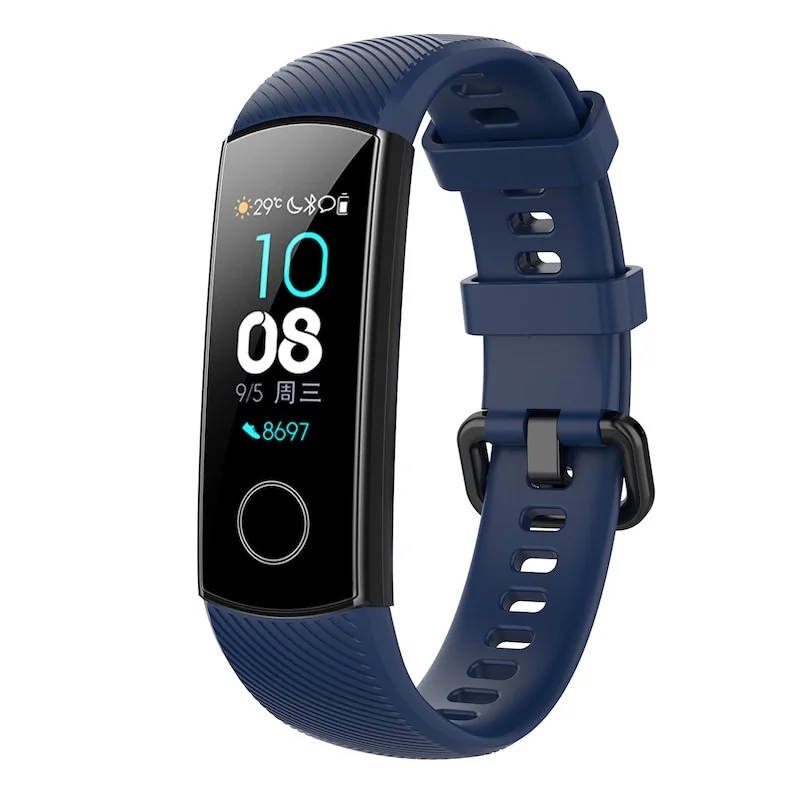 BStrap Silicone Line remienok na Honor Band 4 dark blue