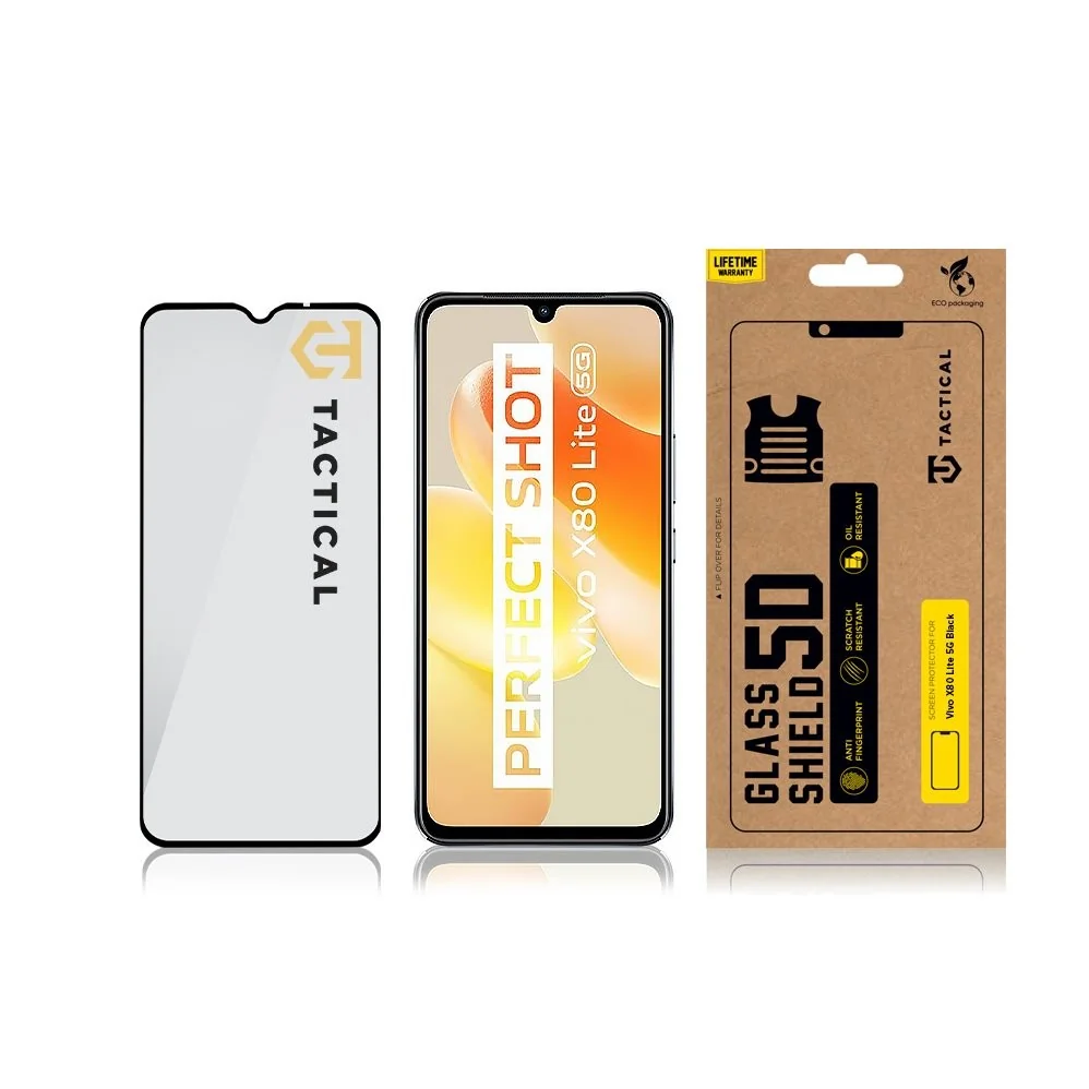 Sklo pre Vivo X80 Lite - Čierna Ochranné sklo 0,33mm