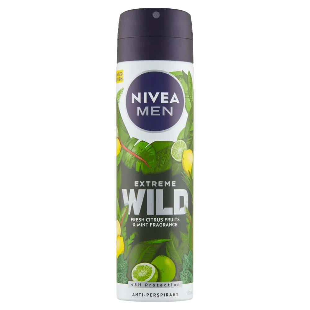 NIVEA Men Extreme Wild Fresh Citrus Fruits & Mint Fragrance Sprej antiperspirant, 150 ml