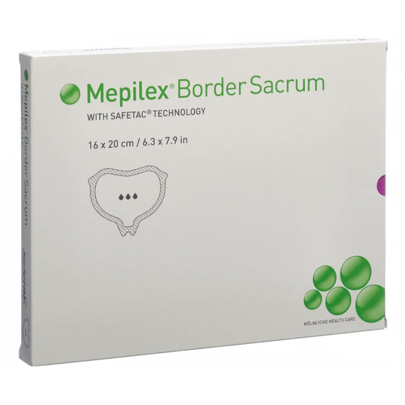 MOLNLYCKE Mepilex Border Sacrum 16x20 cm penový obväz, 5 ks