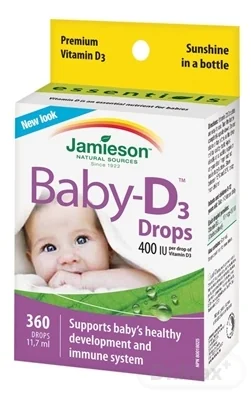 JAMIESON BABY-D3 VITAMÍN D3 400 IU KVAPKY 1×11,7 ml, výživový doplnok