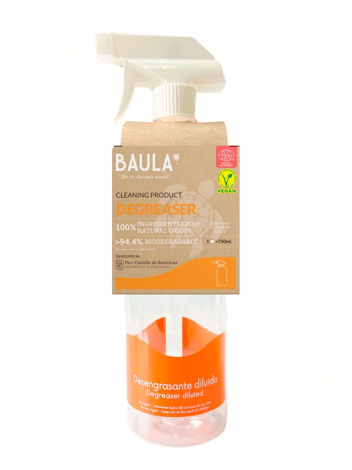Baula štartovacia sada do kuchyne - fľaša a ekologický čistiaci prostriedok do kuchyne v tabletách 1×1 tableta / 5 g, čistiaci prostriedok