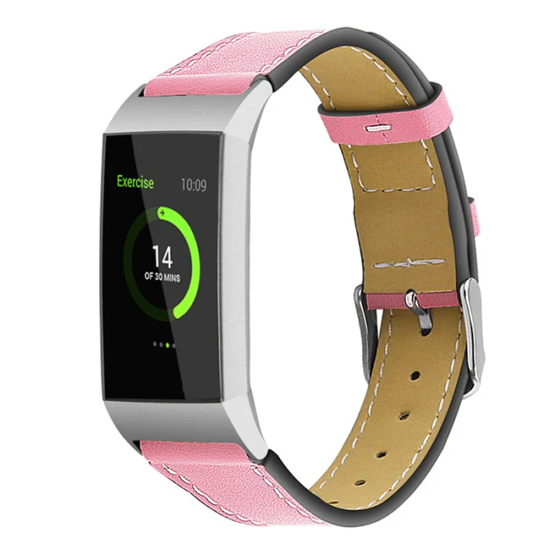 BStrap Leather Italy (Large) remienok na Fitbit Charge 3 / 4 pink