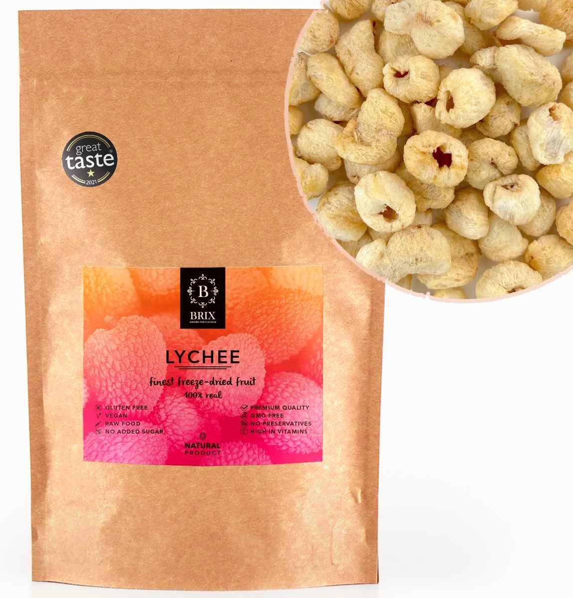 Brix Mrazom sušené liči 95g 1×95 g, mrazom sušené ovocie