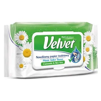 Velvet Harmanček & Aloe Vera Vlhčený toaletný papier 1×42 ks, toaletný papier