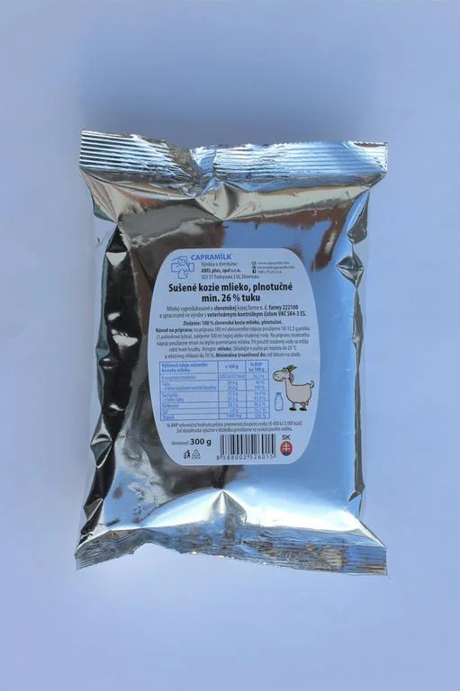CAPRAMILK sušené kozie mlieko , plnotučné 1×300 g, sušené kozie mlieko