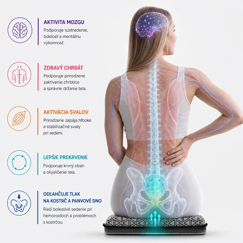 Dynasit COMFORT PRO Bluemuscle Ortopedický vankúš na aktívne dynamické sedenie a cvičenie