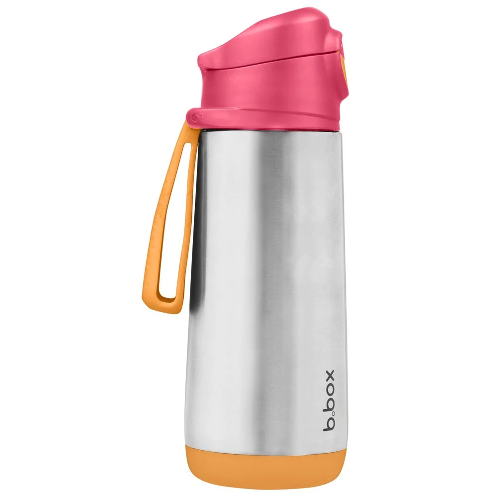 Športová termoska na pitie 500 ml ružová/oranžová