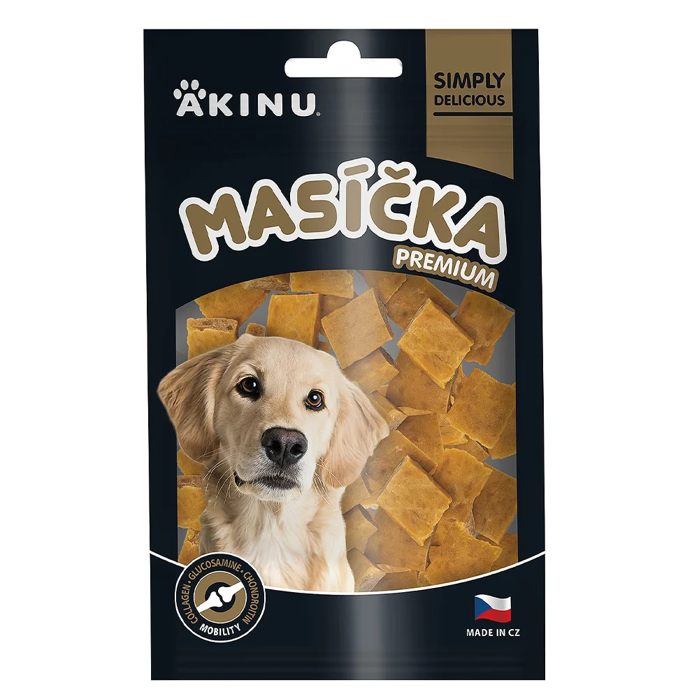 Akinu MASÍČKA PREMIUM Pohyblivý pamlsok pre psy 6 x 75 g