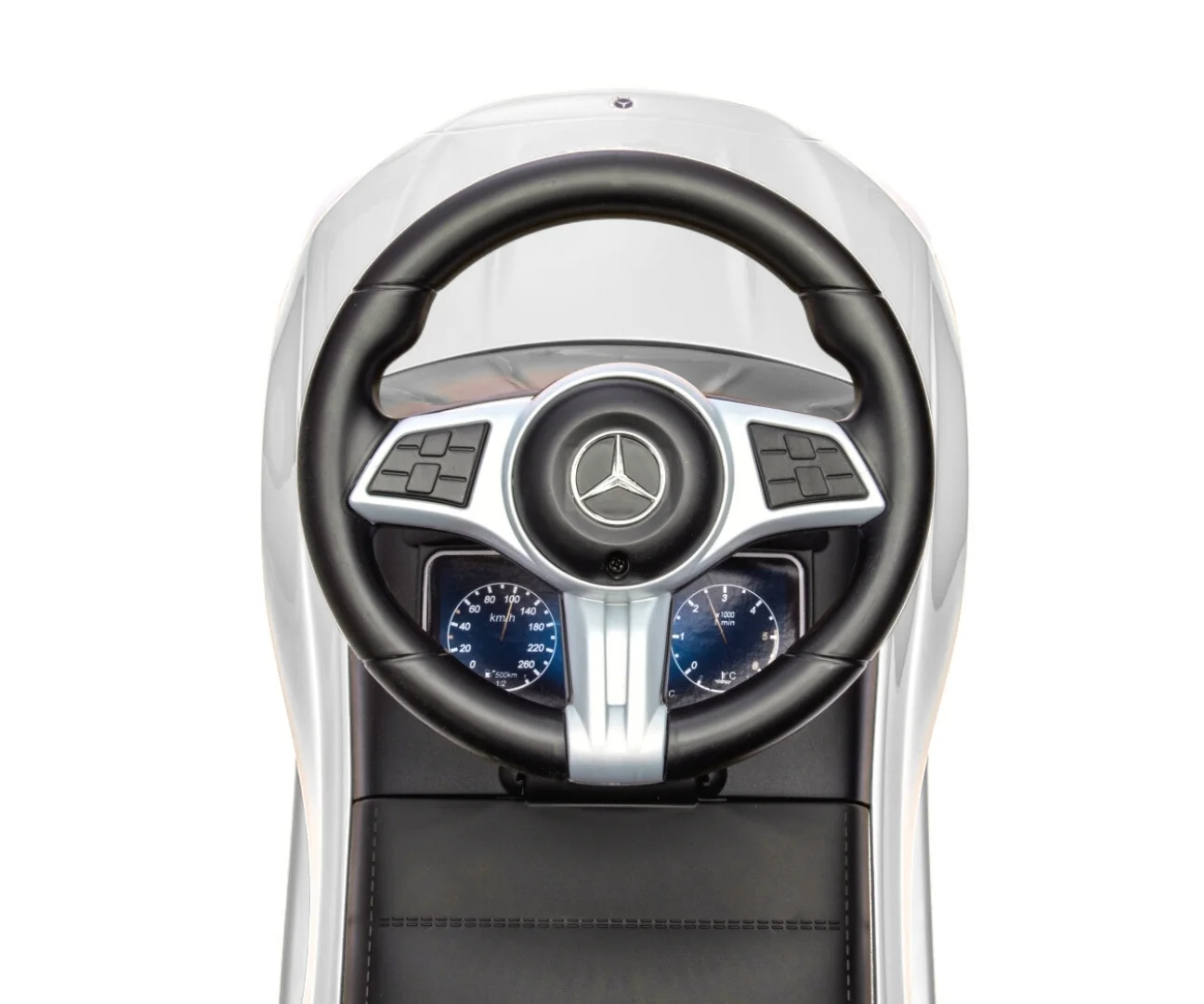 Detské odrážadlo Mercedes C-Class s riadiacou tyčou - biele