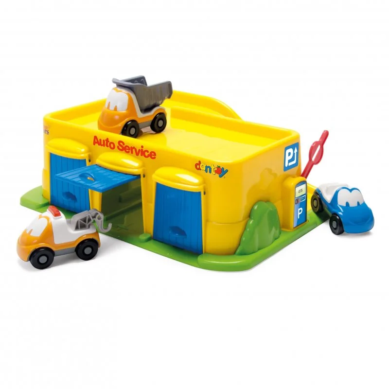 DANTOY fun Cars autoservis s 3 autíčkami 4ks 12m+
