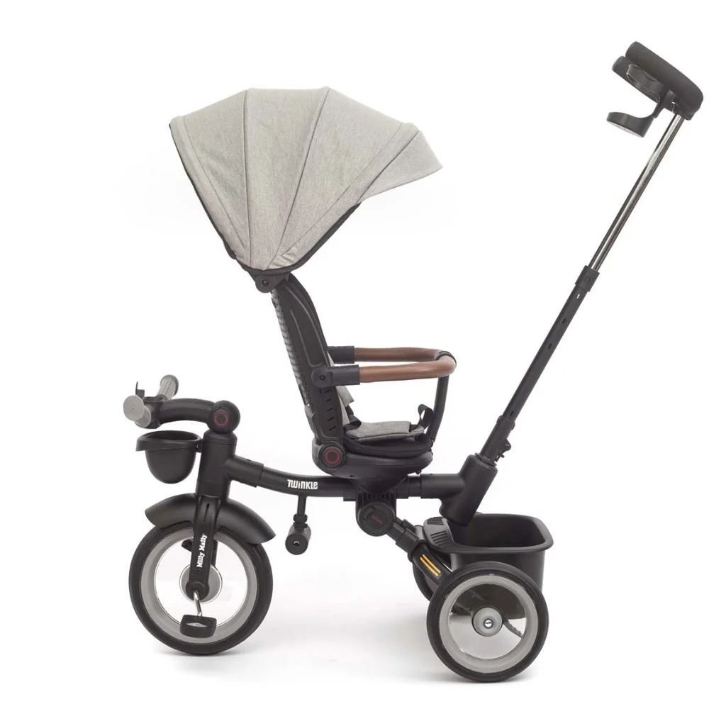 Luxusná detská trojkolka s osvetlením Milly Mally Twinkle grey ,