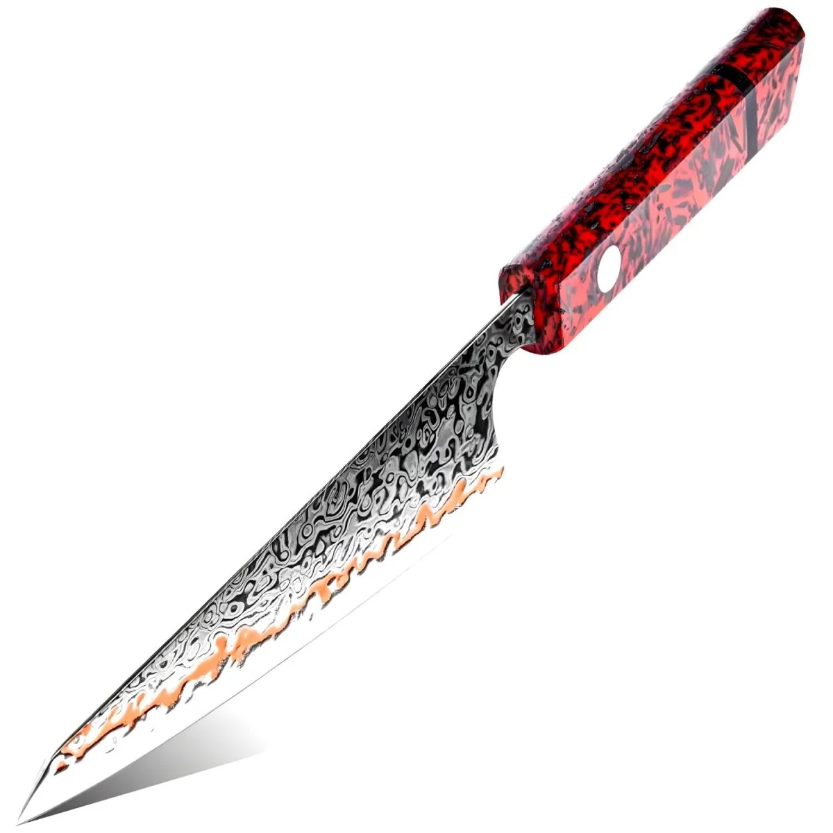 Damaškový kuchynský nôž Minoru-Garasuki 1ks, čepeľ 15cm