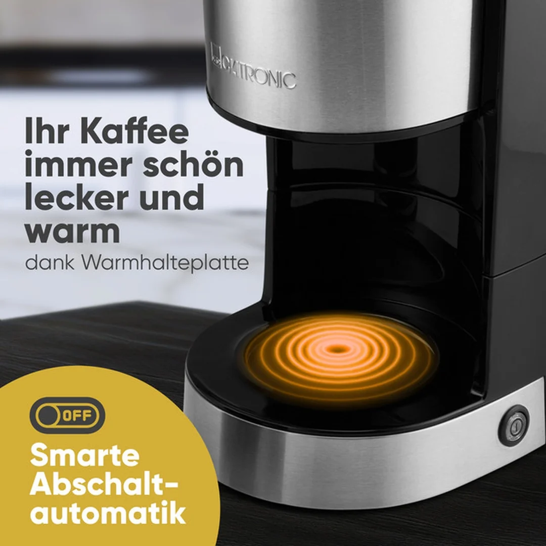 Clatronic KA 3808 kávovar prekvapkávač 800 W, 12–14 šálok, nerez