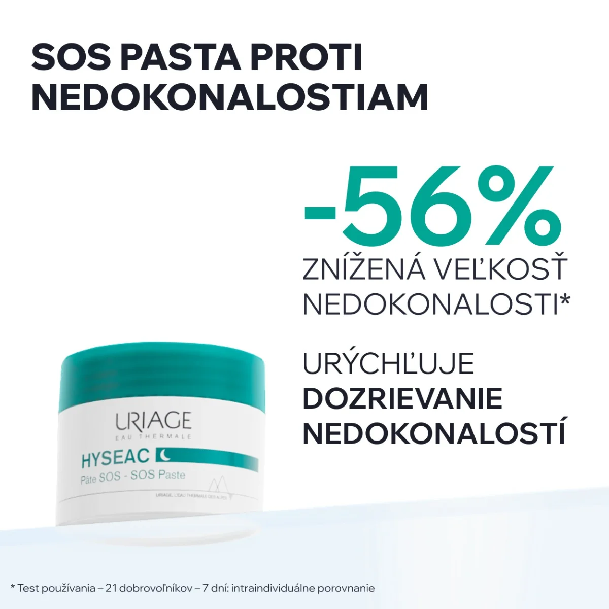 URIAGE HYSEAC SOS Paste 1x15 g, lokálna starostlivosť pre mastnú pleť s nedokonalosťami