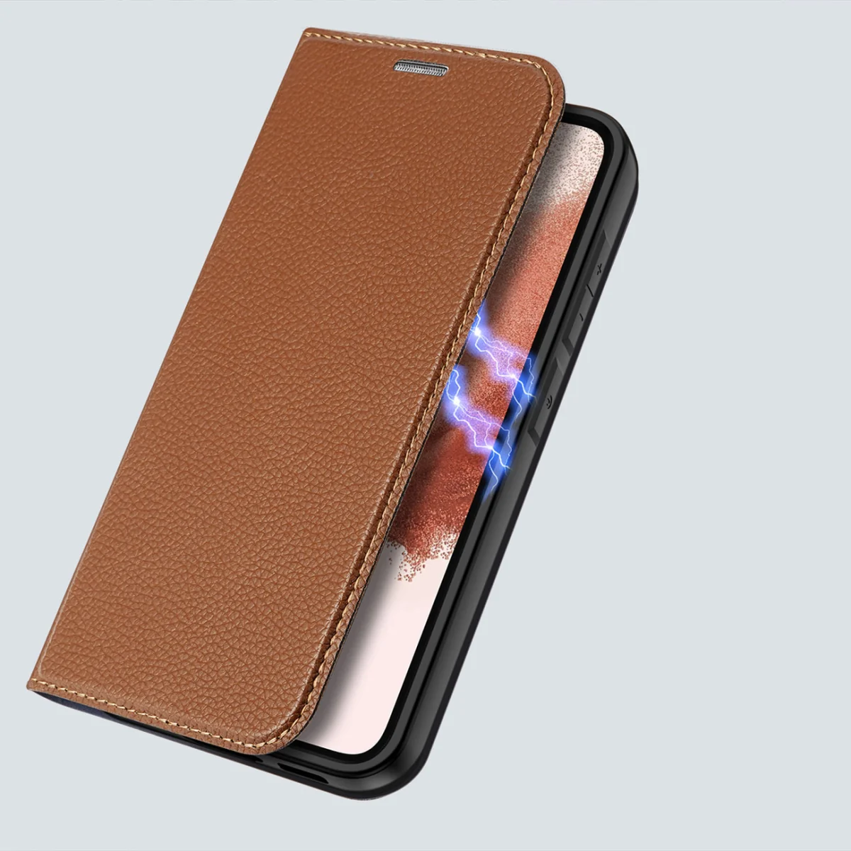 Dux Ducis Skin X2 knižkové kožené puzdro na Samsung Galaxy S23 Plus, hnedé nedé