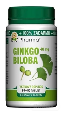 BIO Pharma Ginkgo biloba 40 mg 1×180 tbl, výživový doplnok
