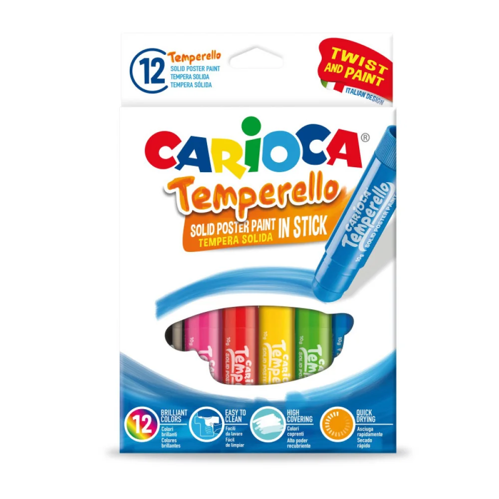 Farby v tube Temperello 12 ks-CARIOCA
