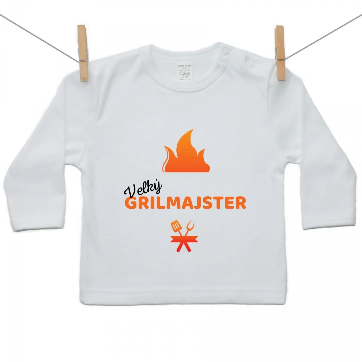 Boodyy Tričko s dlhým rukávom Veľký grilmajster Veľkosť: 110