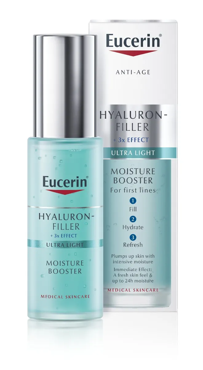 Eucerin HYALURON-FILLER Hydratačný Booster 1×30 ml, ultra ľahký, prvé vrásky