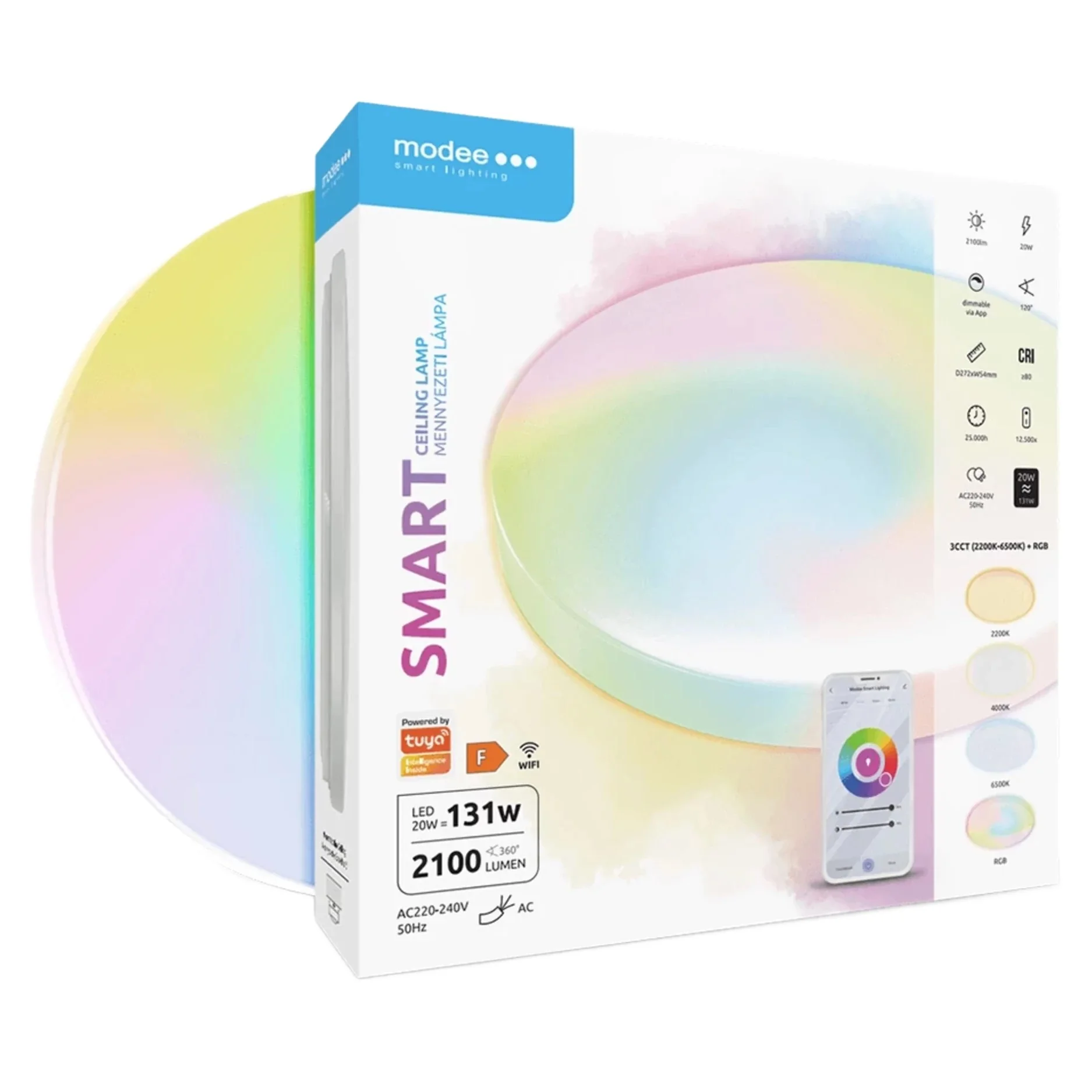 Modee LED SMART stropné svietidlo 20W 2100 lumenov