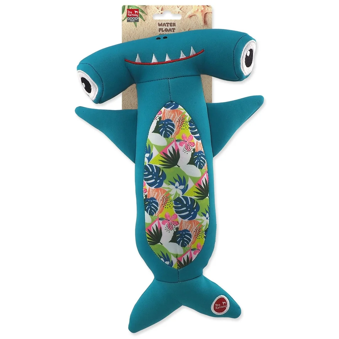 Hračka Dog Fantasy Water Float kladivák plávajúci s PET fľašou tyrkysová 33cm