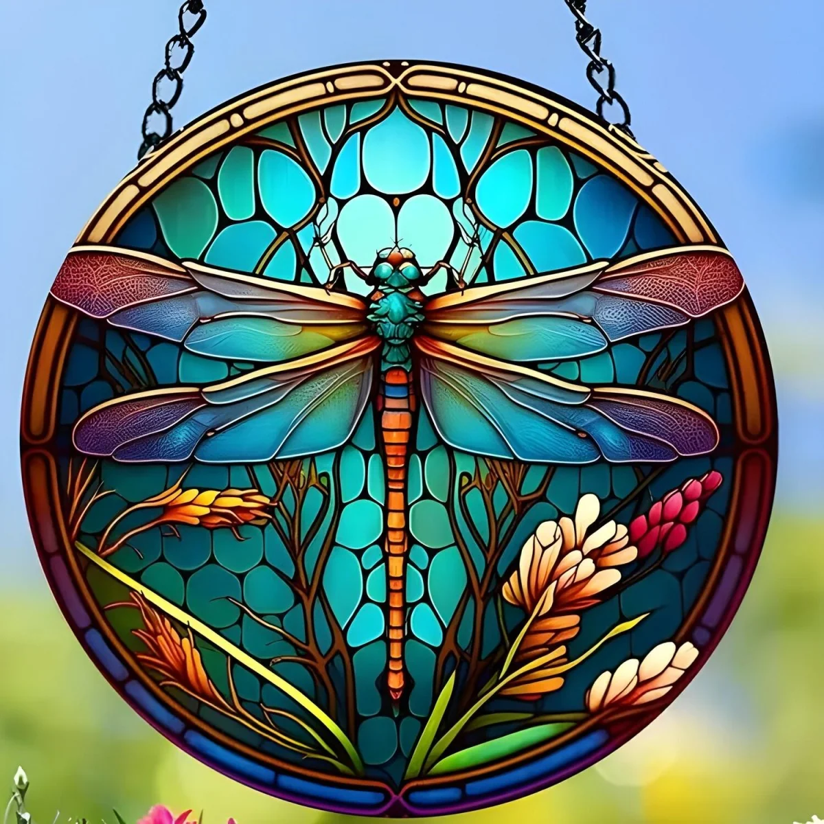 Vitrážový lapač slnka Dragonfly/Typ10